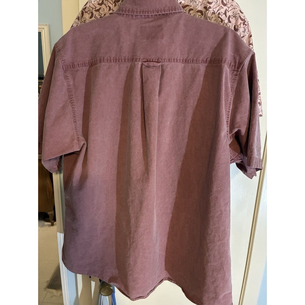 Trail Designs Men’s  Mauve short sleeve button down shirts xl